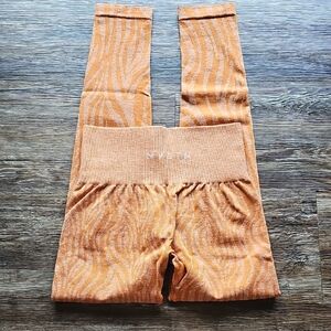 NVGTN Orange Zebra Print Leggings XS